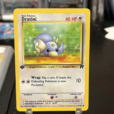 $1 • Buy 1st Edition Dratini Team Rocket 53/82 Pokemon TCG Regular Common LP/NM Card WOTC