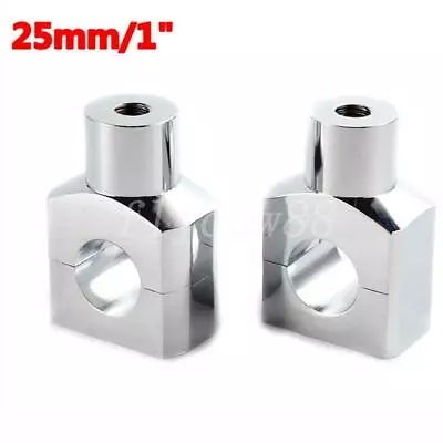 $37.80 • Buy Chrome 1  Handlebar Risers Mount For Yamaha V-Star 650 1100 Custom Silverado A