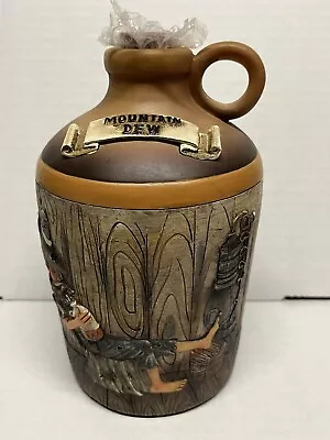 Moonshine Jug “Mountain Dew “ Bank Resin Hillbilly Mountains Spirits NO￼S • $29.95