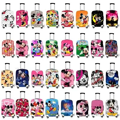 Mickey Minnie Mouse Luggage Cover Travel Trolley Suitcase Protector Dust-proof • £9.59