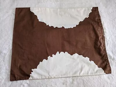 VTG 70s Vuokko Numerniemi Kupla Pillow Case Cushion Cover Fabric Cotton Brown #2 • $24.95