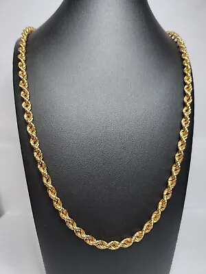 375 9ct Yellow Gold Rope Chain Necklace Hallmarked  30 Inches Jewellery 13.6g • £579.99