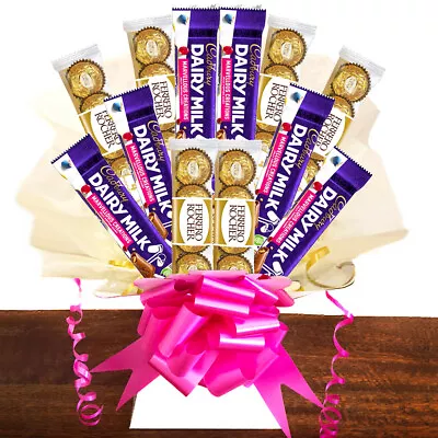 CADBURY MARVELLOUS CREATIONS & FERRERO ROCHER Chocolate Bouquet | Dad Gift • £34.99