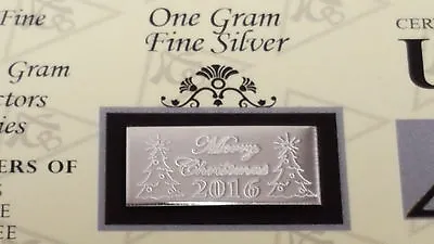 X5 Merry Christmas  2023  ACB 1 Gram Bar 999 Fine SILVER W/ Certificate Gr8 Gift • $14.99