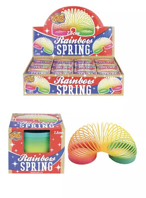 24x LARGE RAINBOW SPRING COIL SLINKY FUN KIDS TOY MAGIC STRETCHY BOUNCING UK 6.5 • £25.99