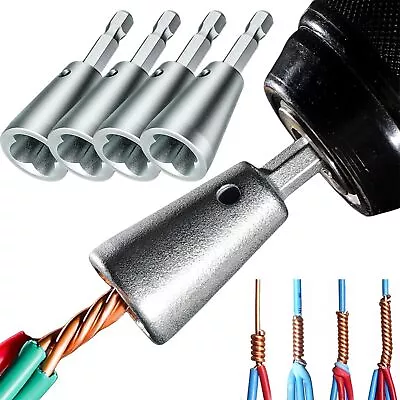 4PCS Wire Nut Twisting Tool Wire Cable Twister For Electrical Power Drill Driver • $10.99