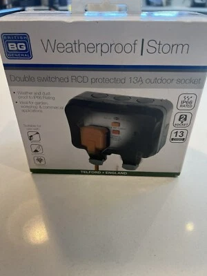 £3.99 • Buy Weatherproof Double Switched RCD Protected 13A Outdoor Socket