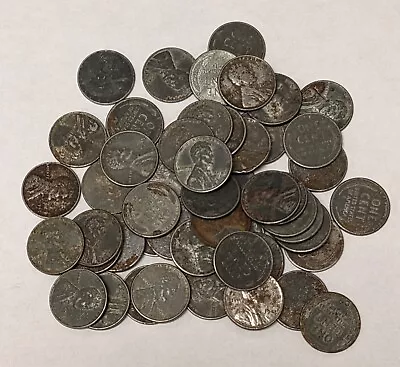 1943 Steel Lincoln Head Pennies Roll Of 50 • $3.25