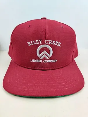 Vtg New Era USA MADE Riley Creek Lumber Co Trucker Hat Snapback Cap Vintage NOS • $26