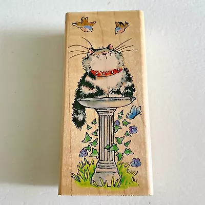 Penny Black - Margaret Sherry Collection - Cat Rubber Stamp - Cat Bath 1458J • $15