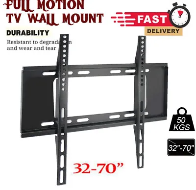 Tv Wall Bracket Mount Slim For 32 40 49 50 55 65 70  Inch Flat 3d Lcd Led Plasma • £9.76