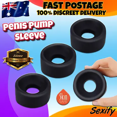 3 Pack Sleeve Replacement For Penis Pump Vacuum Cylinder Soft Seal Sex Toy • $24.95