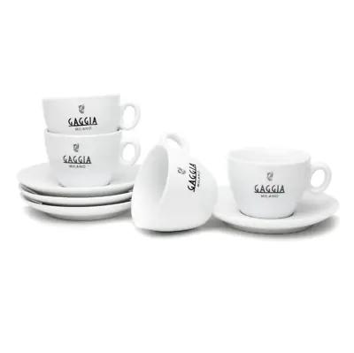 £29.95 • Buy Gaggia Cappuccino Coffee Latte Cups And Saucers Set Of 4 In Gift Box