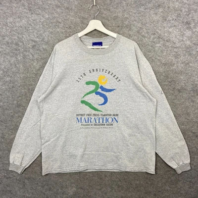 £24.99 • Buy Vintage Reebok Sweatshirt Mens Extra Large Grey Cotton Deluxe Jumper 2002 USA