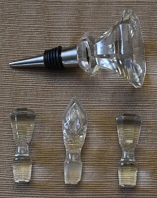 Vintage Glass Bottle Stoppers Wine Stopper Replacement Decanter Clear • $12.99