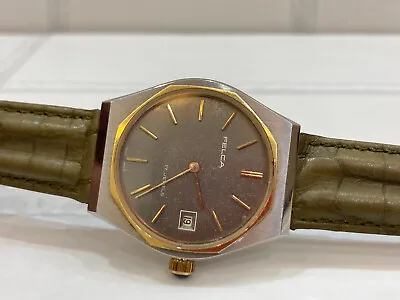 Vintage Felca Watch 17 Jewels Swiss Made Manual Winding 1960's Gemstone Crown • $325