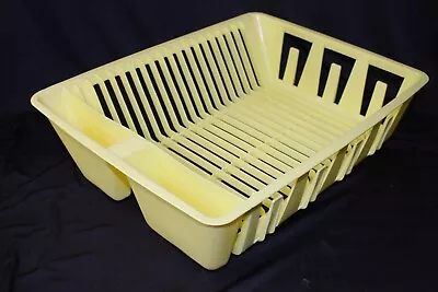 Vintage Light Yellow Rubbermaid Plastic Dish Air/Drip Drying Rack 19  X 14.5  • $54.95