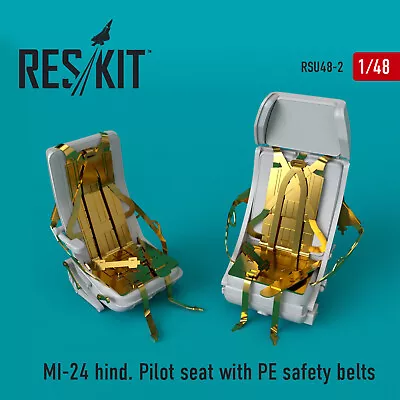 RESKIT 1/48 Mi-24 RESIN Pilot Seat Upgrade W/ Belts FAST SHIP USA RSU48-0002 • $20.99