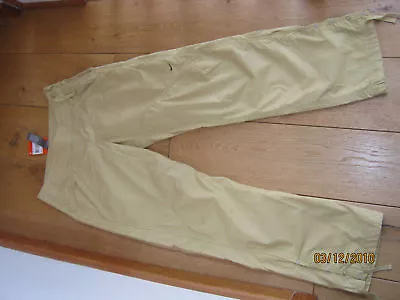£21.99 • Buy Nike Studio Yellow Popper Detail Lightweight Cotton Training Pants Xs 8 Bnwt