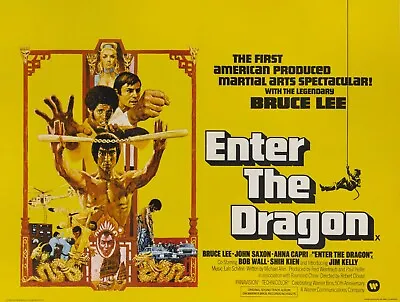 Enter The Dragon 1973 Amazing UK Quad Poster Print 30x40  Bruce Lee FREE P&P • £24.99