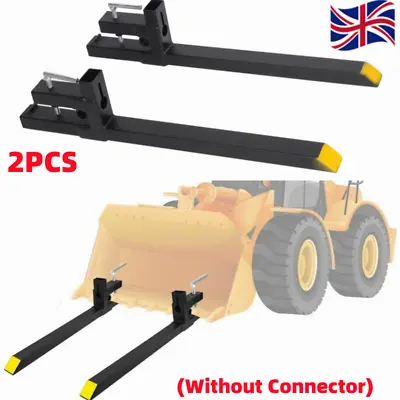 £166.58 • Buy 2PCS Clamp On Pallet Forks For Loader Bucket Tractor Skid Steer Heavy Duty 680kg