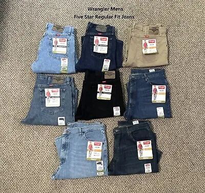 Wrangler Mens Jeans Five Star Regular Fit ALL SIZES New With Tags! • $28.55