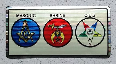 Masonic - Shrine - Eastern Star Reflective Foil Auto License Plate - Plastic • $5.95