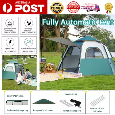 Instant Camping Tent 5-8 Person Auto Pop Up Family Sun Shade Hiking Family Party • $89.99