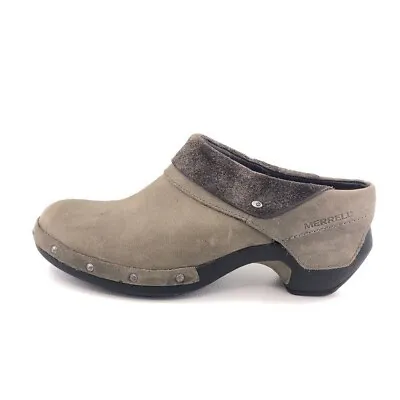 Merrell Luxe Wrap Slip On Mules Womens Size 9 EUR 40 Drizzle Gray Leather Casual • $45