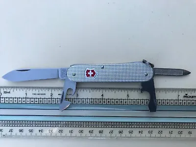 Silver Alox Victorinox Cadet 84mm Swiss Army Pocket Knife Multi-Tool Drop Point • $35.99