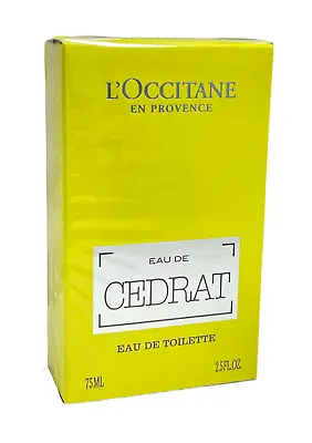 L'Occitane En Provence Eau De Cedrat Eau De Toilette 75ml/2.5fl.oz. New Sealed • $59.95