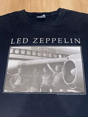 Vintage Led Zeppelin Private Airplane Photograph T-Shirt Rock And Roll XL • $39.99