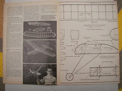 £5 • Buy Aero Modeller Plan Of Flying Stick, Moth And Family With Original Magazine Febru