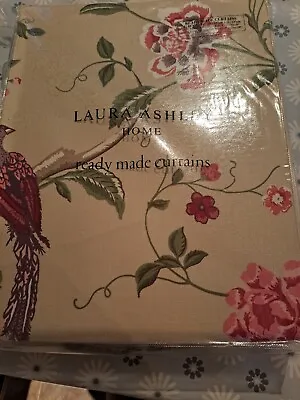 Laura Ashley  Summer Palace Cranberry Curtains 88” X 54” & Tiebacks • £145