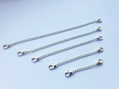 Silver Plated 1' - 22' Clipon Thin Chain Extender Extension Necklace Bracelet UK • £2.58