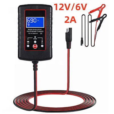 6/12V 2A Smart Automatic Battery Charger Maintainer Motorcycle Car Trickle Float • $13.99