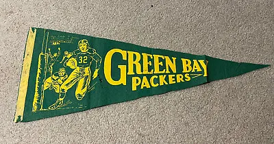 Vtg 1940’s 50’s Green Bay Packers Football Felt Pennant Full Size 28” Antique • $139.99