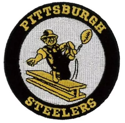 Pittsburgh Steelers Embroidered Iron On Patch (Old Stock) 3  X 3  RARE VINTAGE • $6.49