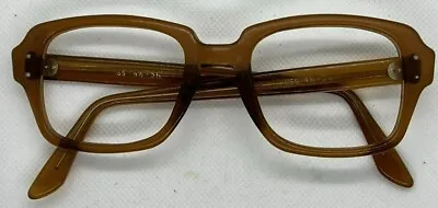 USS Military Style Eyeglasses Square Shape Brown Color Size 50-20 • $51.75