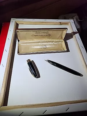 NICE VINTAGE C1997 SHEAFFER LEGACY #840 BLACK LAQUE GT FOUNTAIN PEN 18K 750 F • $126.88