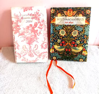 Laura Ashley Memories Diary 2004 & William Morris Day Book 1999 Stationary Art • £17.99