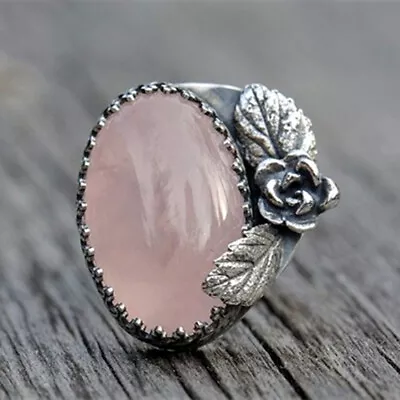 Romantic Moonstone Ring Women Jewelry Silver Plated Rings Women Jewelry Size6-10 • $1.82