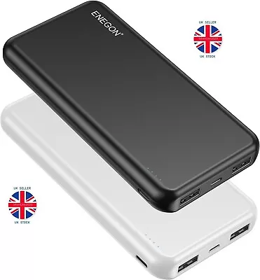 2-Pack ENEGON 10000mAh Portable Charger - USB C - For Galaxy S9 IPhone • £18.99