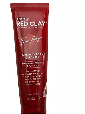 Missha Amazon Red Clay Pore Pack Foam Deep Cleansing& Purifying 4.05flfrom Amazo • $19.98