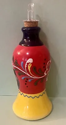 $35.95 • Buy Anoru Ceramica Spain Hand Painted Multi Color Oil Dispenser ~ NEW ~ FREE SHIP
