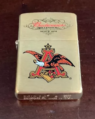$60 • Buy Zippo Budweiser 2000 Millennium Limited Edition Unused In Box