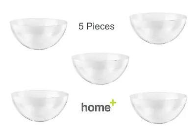 5 X 2800ml Large Salad Serving Bowls Clear Hard Plastic Party Home Kitchen Bowl • £9.49