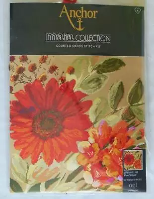 Anchor Maia Collection Cross Stitch Kit Show Stopper Flowers Floral 13.75 X13.75 • $54.99