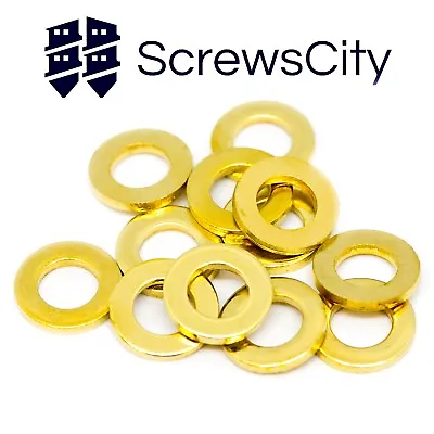 £1.67 • Buy Solid Brass Flat Washers To Fit M2 M3 M4 M5 M6 Form A Type
