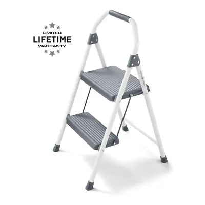 2-Step Compact Steel Step Stool 225 Lbs. Load Capacity Type II Duty Rating New • $34.63